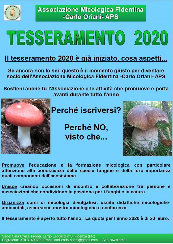 tesseramento 2020